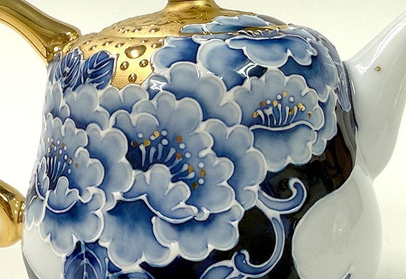 新青花富貴財源福祿壺組